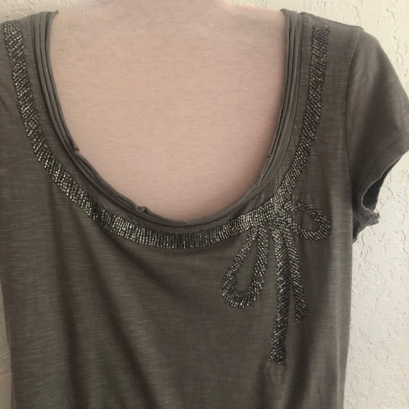 Loft new tee shirt with beaded - Picture 3 of 7